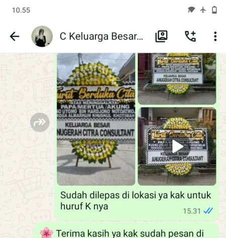 Pengiriman Papan Bunga Duka Padaan Pabelan
