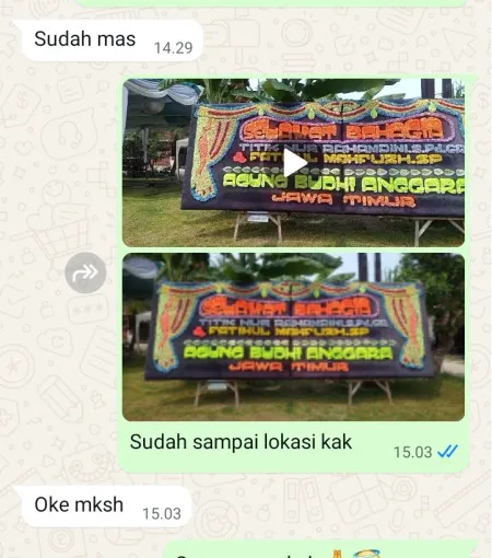 Pengiriman Papan Bunga Padaan Pabelan
